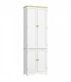 Freestanding Kitchen Cupboard 4-Door Storage Cabinet  4 Shelves, White