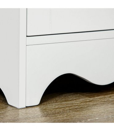 Freestanding Kitchen Cupboard 4-Door Storage Cabinet  4 Shelves, White