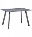 Modern Rectangular Dining Table with Metal Legs Indoor, Dark Grey