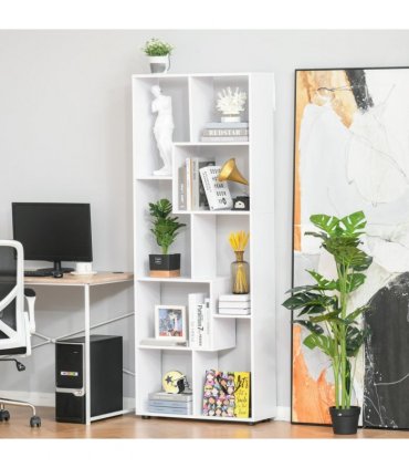 Multipurpose 8-Grid Bookshelf Decorative Shelf, Bathroom, Kitchen White
