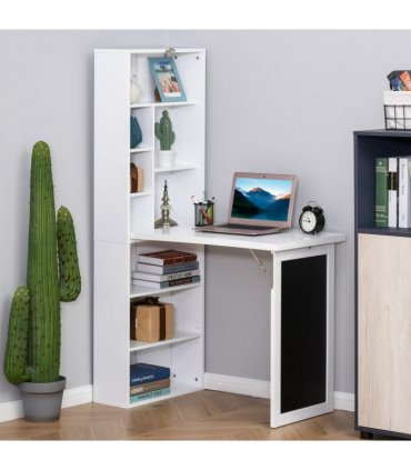 Folding Convertible Desk with Blackboard Multi-function Workstation