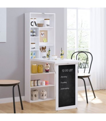 Folding Convertible Desk with Blackboard Multi-function Workstation