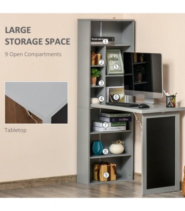 Folding Convertible Desk with Blackboard Multi-function Workstation