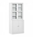 Modern Bookcase Display Storage Cabinet White MDF 178.5H x 76W x 40Dcm