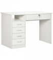 Computer Desk Writing Desk with Five Drawers for Home Office White
