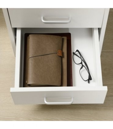 Computer Desk Writing Desk with Five Drawers for Home Office White