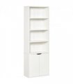 2 Door 4 Shelves Bookcase Wooden Storage Cabinet Display Unit White