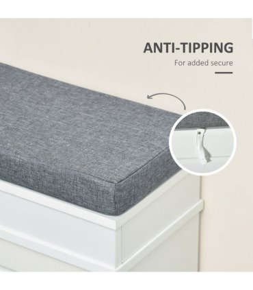 Shoe Storage Bench with Seat Cushion Cabinet Organizer with 2 Drawers