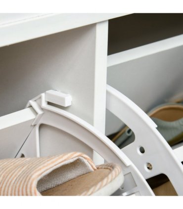 Shoe Storage Bench with Seat Cushion Cabinet Organizer with 2 Drawers