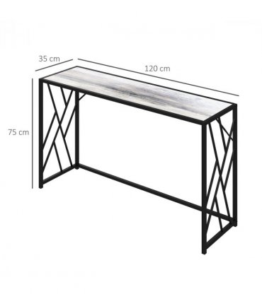 Vintage Sofa Table, Metal Frame Console Table for Hallway Living Room