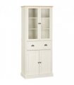 Kitchen Cupboard, 5-tier Storage Cabinet with Adjustable Shelves, Cream