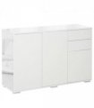 HOMCOM Side Cabinet with 2 Door Cabinet and 2 Drawer for Home Office White