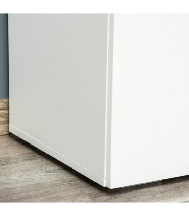 HOMCOM Freestanding Storage Cabinet w/ Two Shelves Wooden Sideboard - White