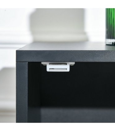 Rolling Storage Cabinet 3-Tier Mobile File Cabinet with Wheels Black