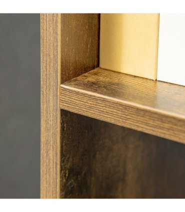 Storage Shelf Rustic Brown 3-tier 60W x 30D x 93Hcm Particleboard Shelf