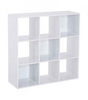 9 Cube Storage Unit Cabinet Bookcase Display Shelves Chipboard - White