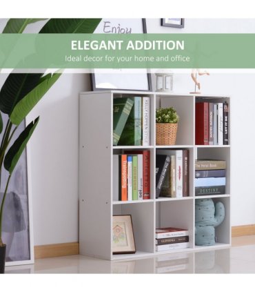 9 Cube Storage Unit Cabinet Bookcase Display Shelves Chipboard - White