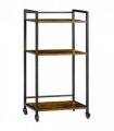 HOMCOM 3-Tier Printer Stand, Utility Cart, Rolling Trolley Adjustable Shelves