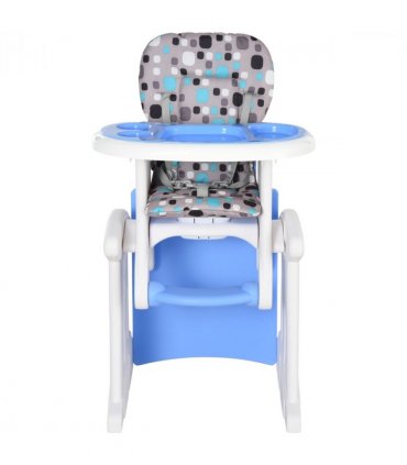 3-in-1 Convertible Baby High Chair Booster Seat w/ Removable Tray Blue