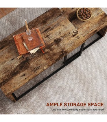 Coffee Table  of 2, Side Table, Tea Table, MDF, Dark Brown, 108W x 30D x 60H cm