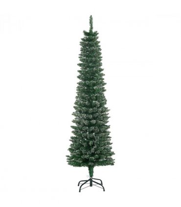 5.5FT Artificial Snow Dipped Christmas Tree Home Indoor Green HOMCOM