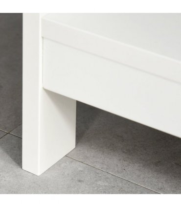 Console Table Side Desk Shelves Drawers Open Top Hfiallway White
