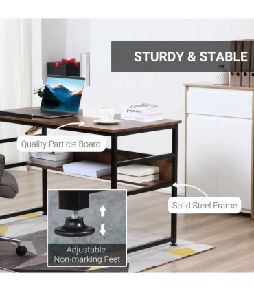 Drafting Table Tiltable 77H x 49W x 50Dcm Particle Board Rustic Brown