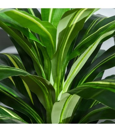 Plastic Green 110cm/3.6FT Artificial Dracaena Tree Decorative Plant 40 Leaves