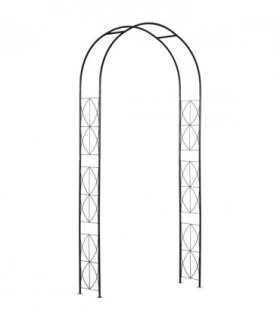 Metal Vintage Garden Arch Lawn Arbor Trellis Rose Plant Climbing Rack Outsunny