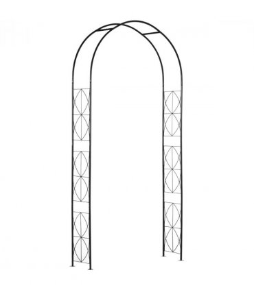 Metal Vintage Garden Arch Lawn Arbor Trellis Rose Plant Climbing Rack Outsunny