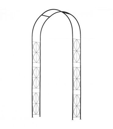 Metal Vintage Garden Arch Lawn Arbor Trellis Rose Plant Climbing Rack Outsunny