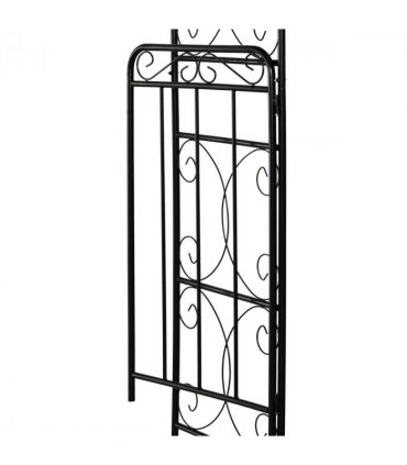 Metal Decorative Backyard Arch Gate Garden Arbor for Climbing Plants Outsunny