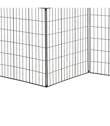 Garden Decorative Fence 4 Panels 44in x 12ft Steel Wire Border Edging Outsunny