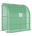 Green Walk-In Wall Greenhouse 200L x 100W x 215Hcm PE Cover Steel Tubing