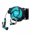 Garden Water Hose Reel 10M Blue Plastic Auto Retract Spray Locking Durhand