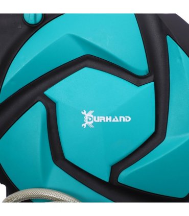 Garden Water Hose Reel 10M Blue Plastic Auto Retract Spray Locking Durhand