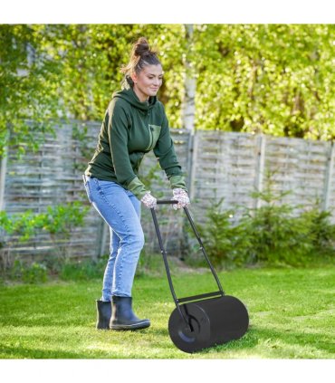 Garden Lawn Roller 38L Steel Push Grass Mower Water Sand Filled Durhand