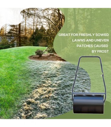 Garden Lawn Roller 38L Steel Push Grass Mower Water Sand Filled Durhand