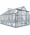 8x12ft Polycarbonate Walk-in Greenhouse Outdoor Double Sliding Door Outsunny