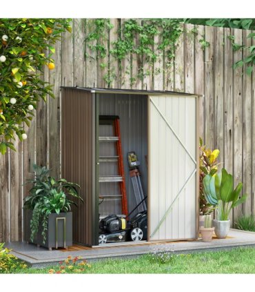Outdoor Storage Shed Steel Garden Shed w/ Lockable Door for Backyard Outsunny