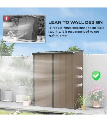 Outdoor Storage Shed Steel Garden Shed w/ Lockable Door for Backyard Outsunny