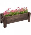 Wooden Garden Raised Bed Planter Brown 100x36.5x36cm Ample Planting Room