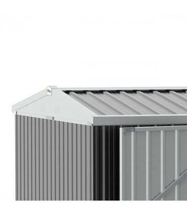 Outdoor Garden Storage Shed Steel Tool Storage Box Grey 420L x 269W x 215Hcm
