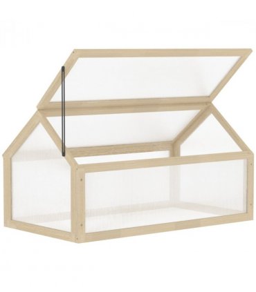 Wooden Cold Frame Greenhouse Garden      Polycarbonate Grow House