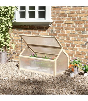 Wooden Cold Frame Greenhouse Garden      Polycarbonate Grow House