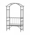 Garden Arbour Bench Plant Climbing Support Trellis Rose Vines Black Outsunny
