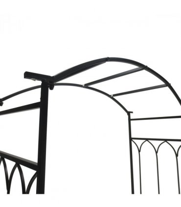 Garden Arbour Bench Plant Climbing Support Trellis Rose Vines Black Outsunny