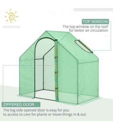 Steel Green 168H x 180L x 100Wcm Walk-In Portable Greenhouse Mini Grown House
