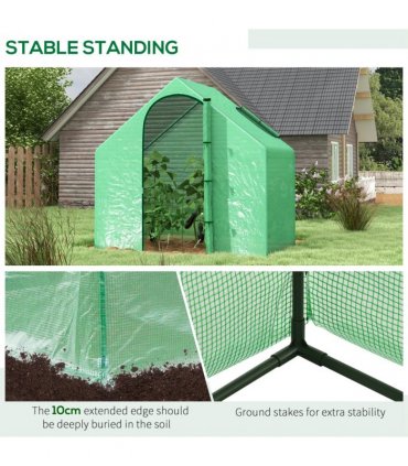 Steel Green 168H x 180L x 100Wcm Walk-In Portable Greenhouse Mini Grown House