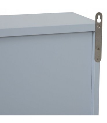 Wall Mounted Mirror Cabinet Grey 48W x 14.5D x 45Hcm MDF Particle Board Shelf